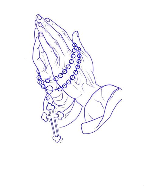 praying hands tattoo stencils